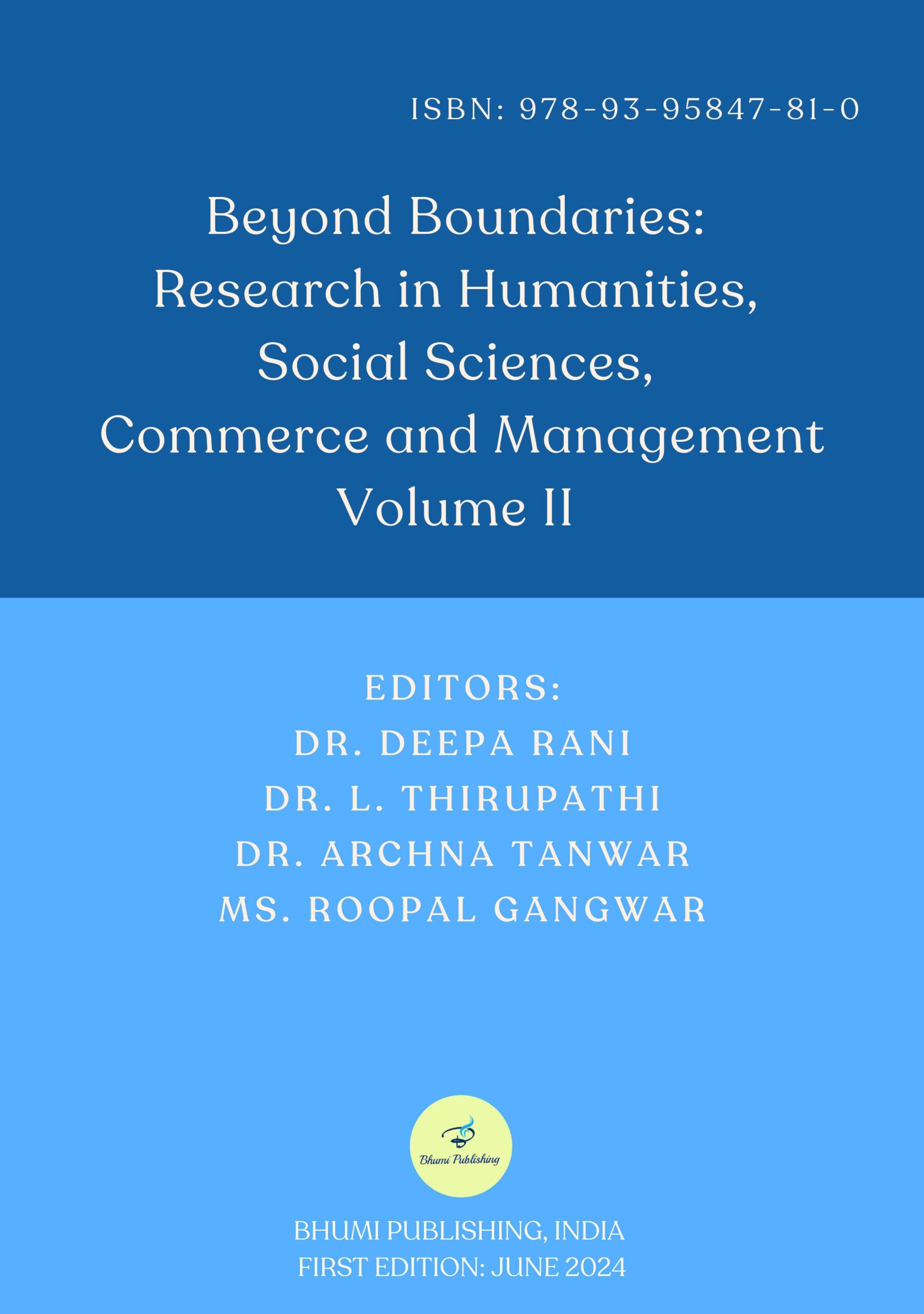 Beyond Boundaries: Research in Humanities, Social Sciences, Commerce and Management Volume II